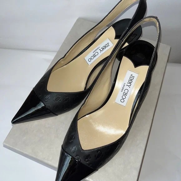 Jimmy Choo Shoes Jimmy Choo Black Monogram Jc Print And Patent
